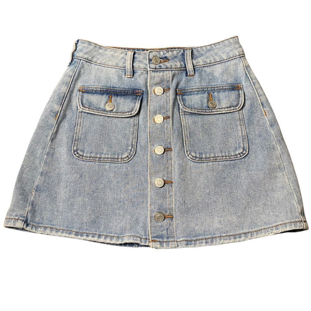PacSun button front Denim Mini Skirt size 24